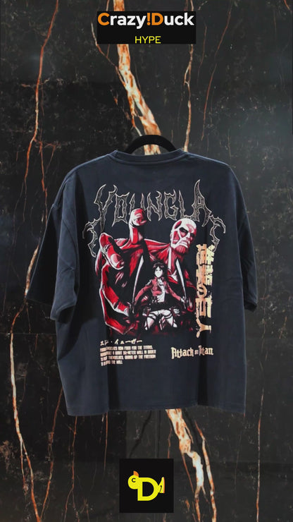 4186 - AOT x YLA Cropped Tees - Defense of Trost