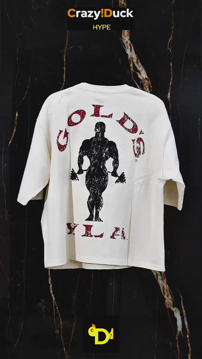 4002 - Golds Gym New Age Tees (Beige)