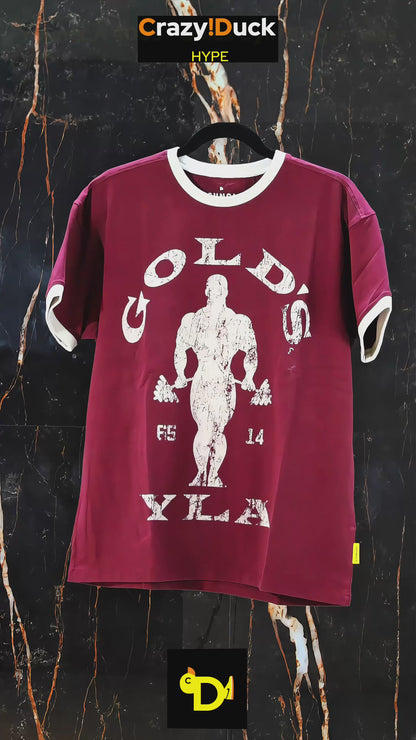 4009 - Golds Gym Ringer Tees (Red)